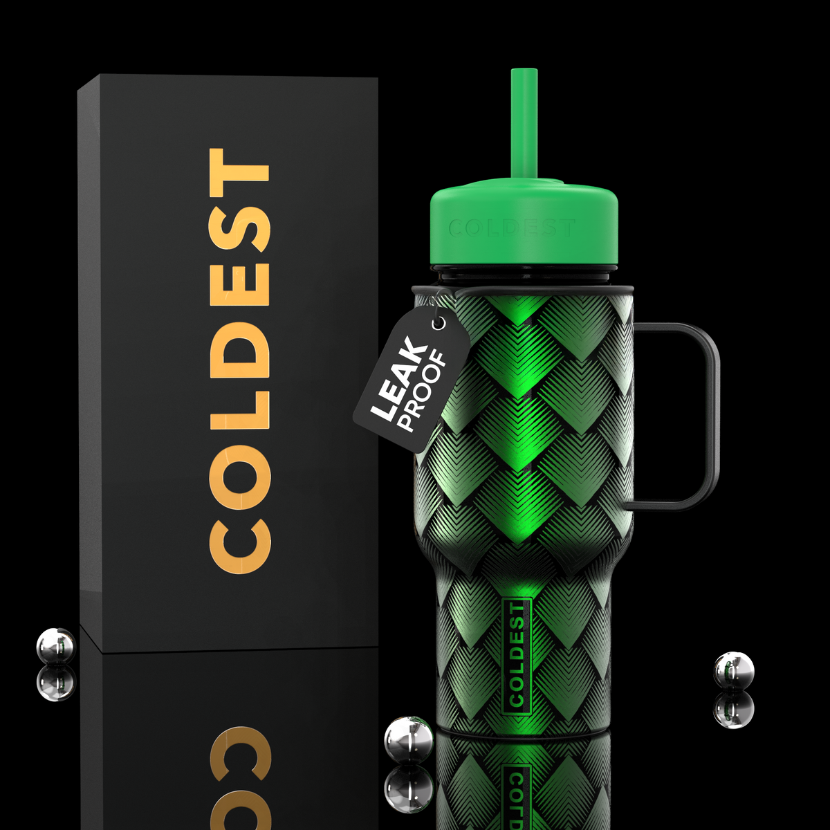 COLDEST 6.7oz Bottle in Green Dragon Ultra, main product photo