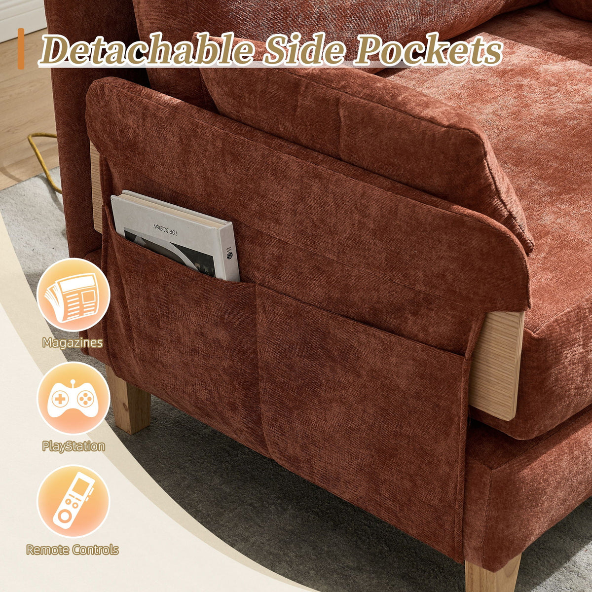 Foldable sofa bed measuring 27.95 inches high (view 59)