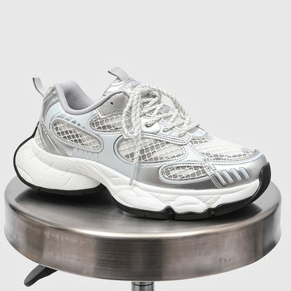 Silver Low-Top Sneakers, additional detail
