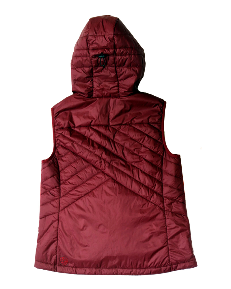 Powerstripe Eco-Friendly Down Hooded Vest, additional detail, alternate view