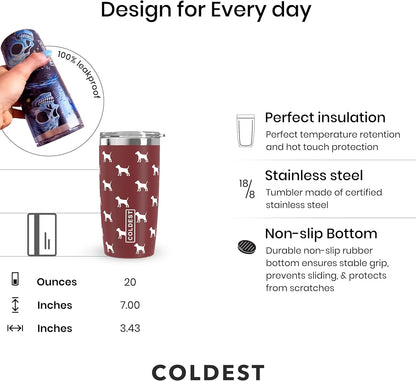 Coldest 20 oz Tumbler v2, alternate view, additional detail