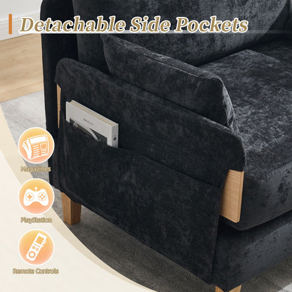 Mid century modern convertible sofa bed, full product view (view 66)