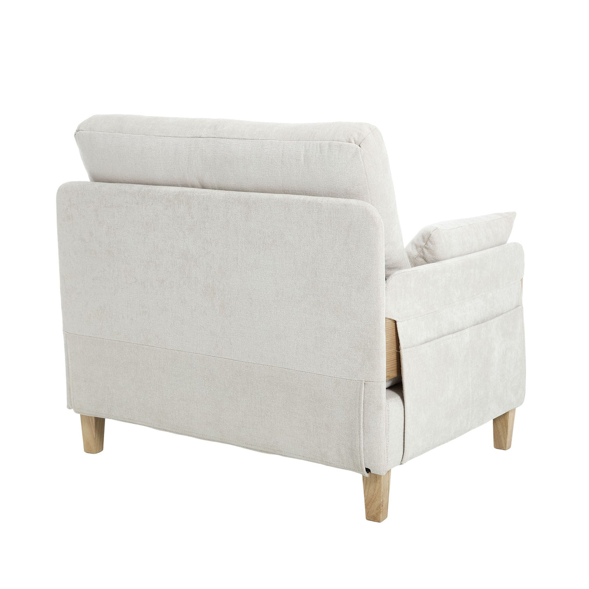 Mid century modern convertible sofa bed in the reclining position (view 70)