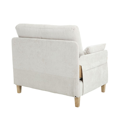 Mid century modern convertible sofa bed in the reclining position (view 70)