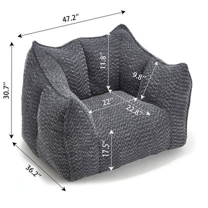 Wide Chenille Lounge Armchair, product photo (4)