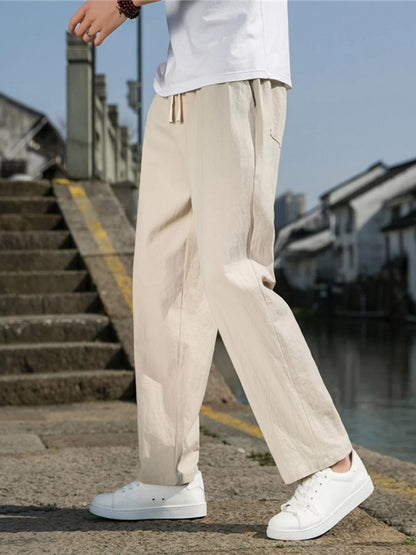 Men's Plus Size Loose Fit Drawstring Casual Pants