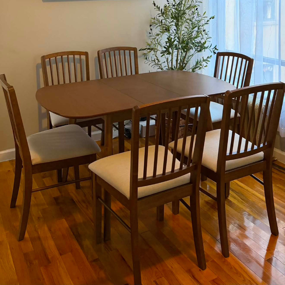ACTU extendable dining table set, alternate view