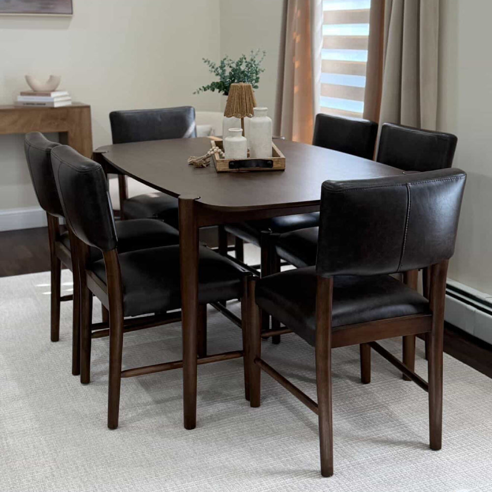 ACTU 58-inch mid-century dining table set, alternate view
