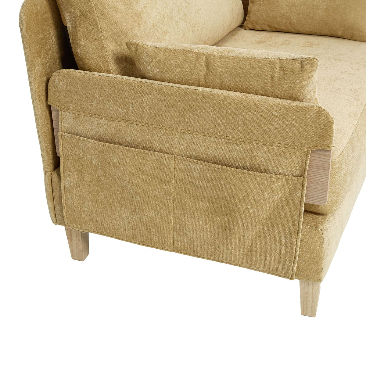 Mid century modern foldable sofa bed, side profile (view 75)