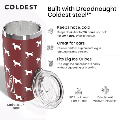 Coldest 20 oz Tumbler v2, additional detail