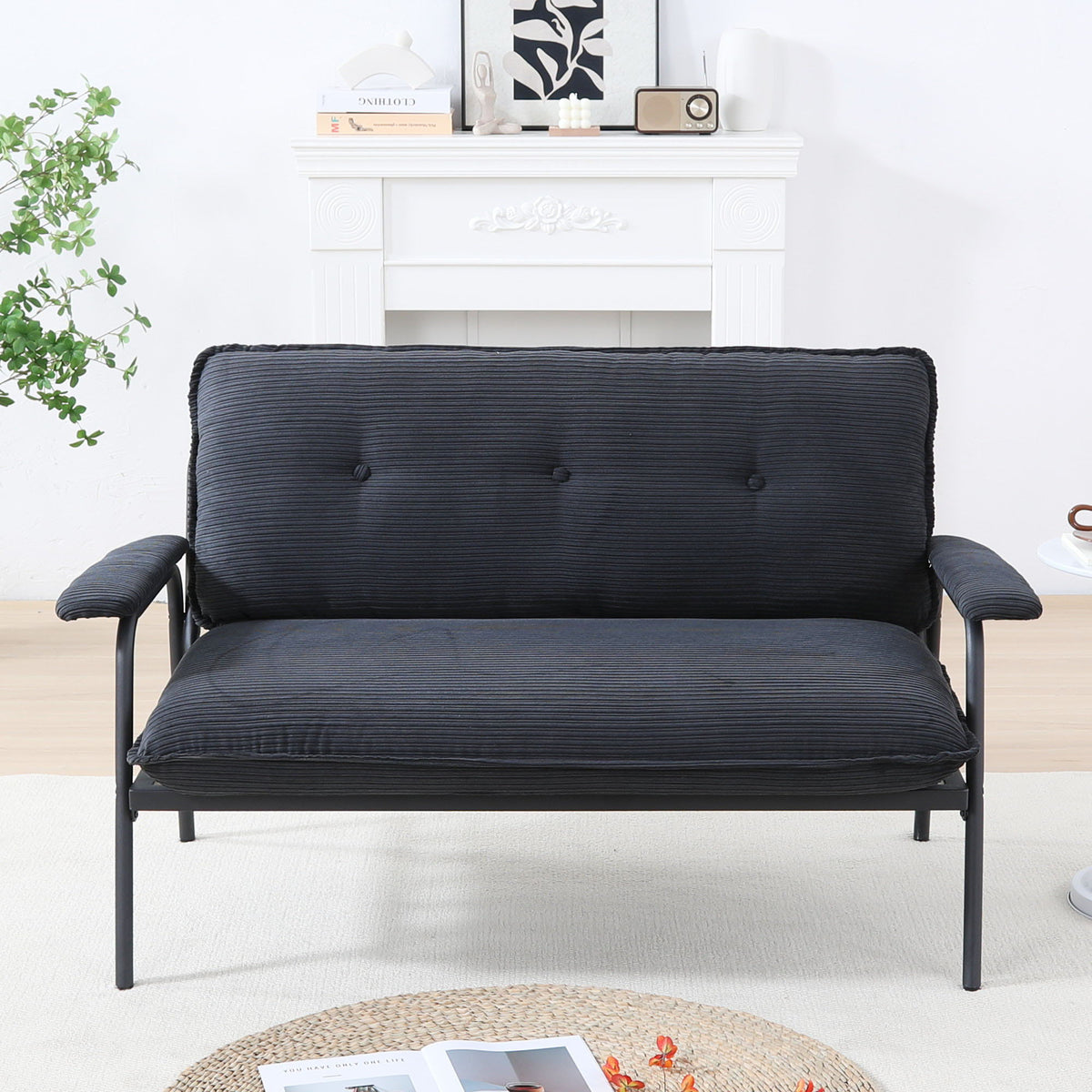 Modern Metal Frame Sofa, alternate view (2)