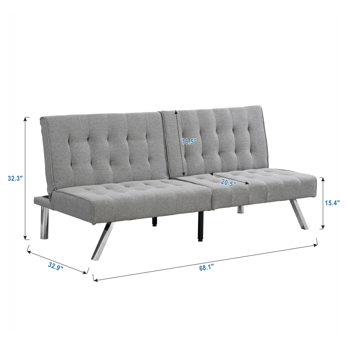 Convertible Futon Sofa Bed, styled photo (4)