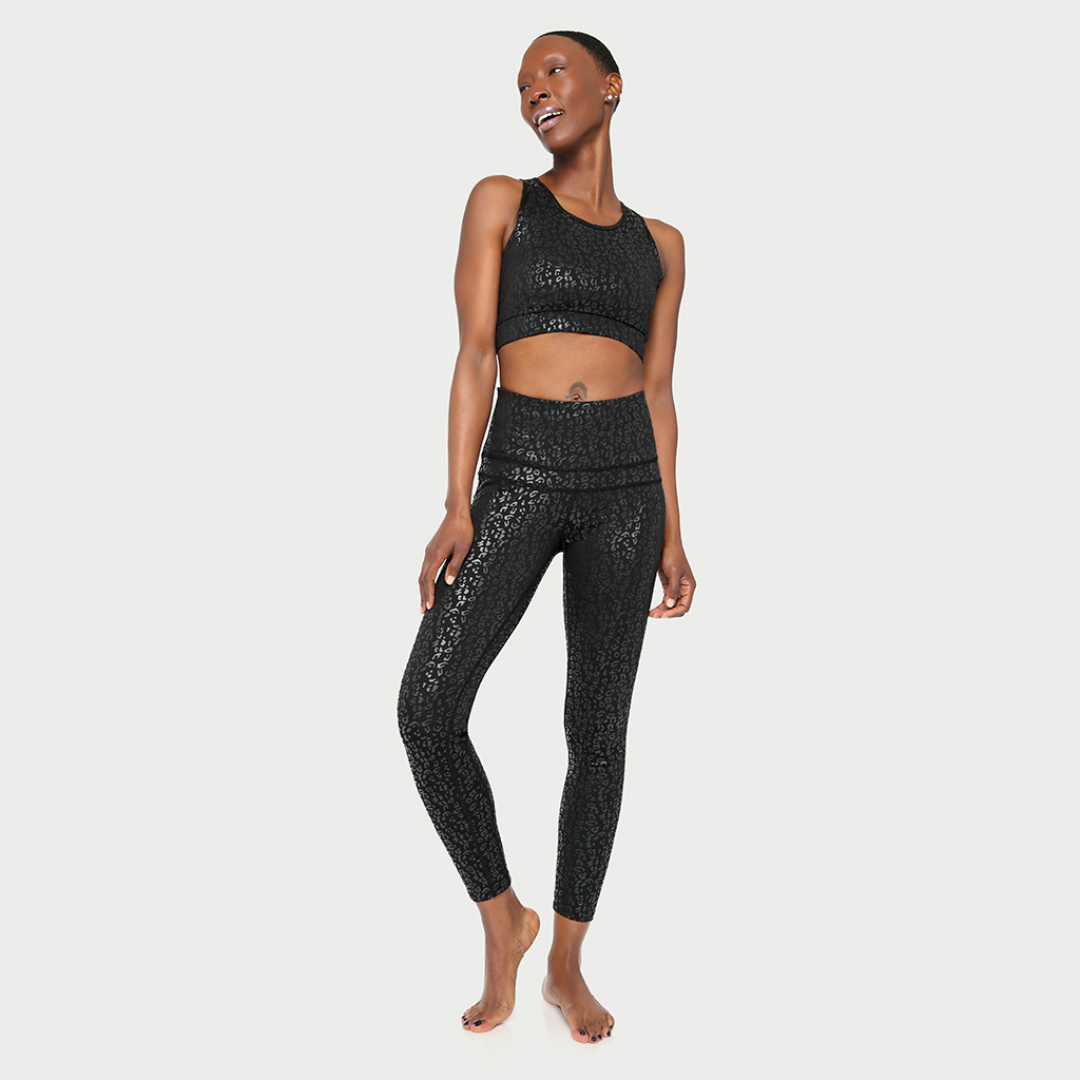 Fitkitty Culture Metallic Cheetah active legging, alternate view 7