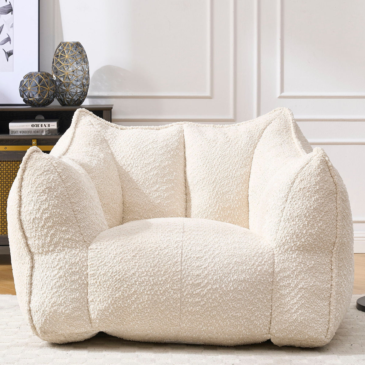 Wide Chenille Lounge Armchair, additional detail (5)