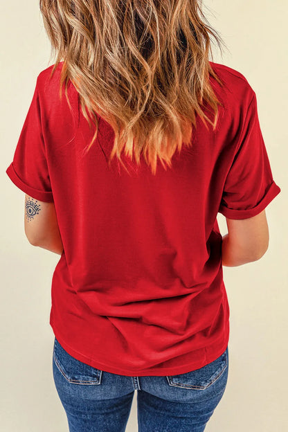 Round Neck Short Sleeve T-Shirt, alternate view (5)