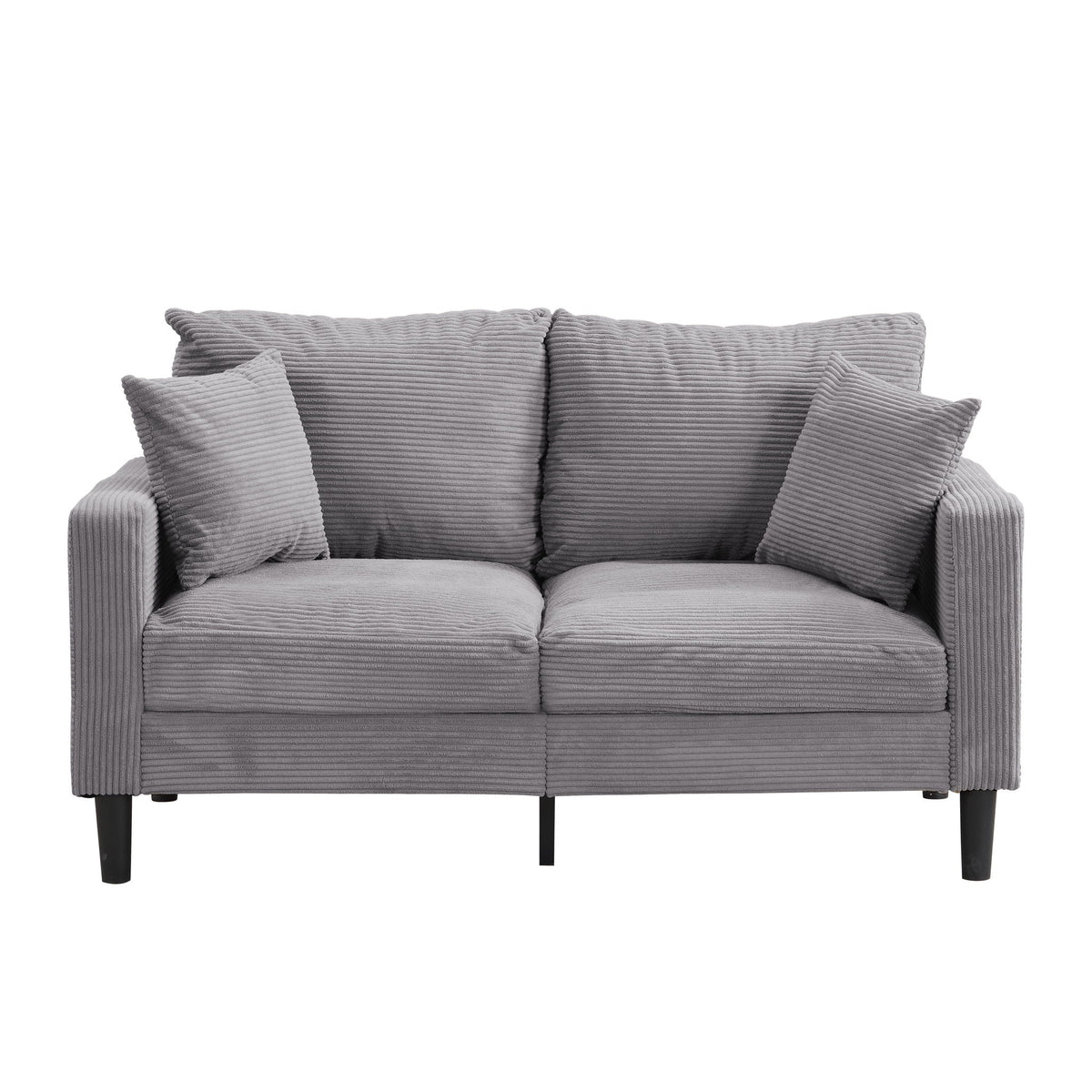 High-Resilience Loveseat Sofa with Wooden Frame, alternate view