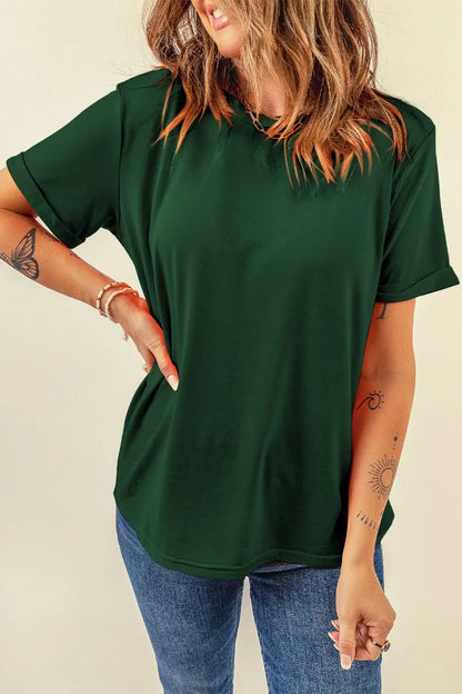Round Neck Short Sleeve T-Shirt, product photo (3)