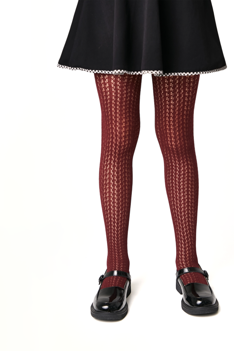 Conte-Kids Miss 618 cotton tights with mesh pattern, product photo (3)