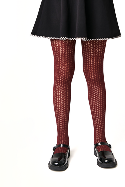 Conte-Kids Miss 618 cotton tights with mesh pattern, product photo (3)