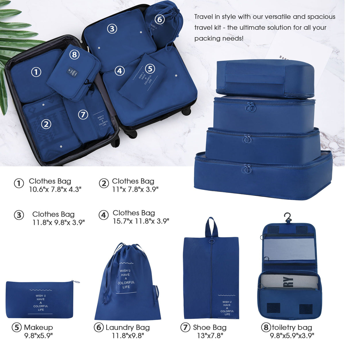 4-Piece Hardshell Spinner Luggage Set, styled photo (8)