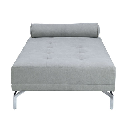Quenti Velvet Sofa Bed in Gray, styled photo