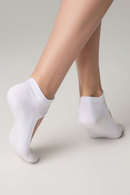 Conte Active 256 cotton ankle socks with non-slip sole, product photo (2)