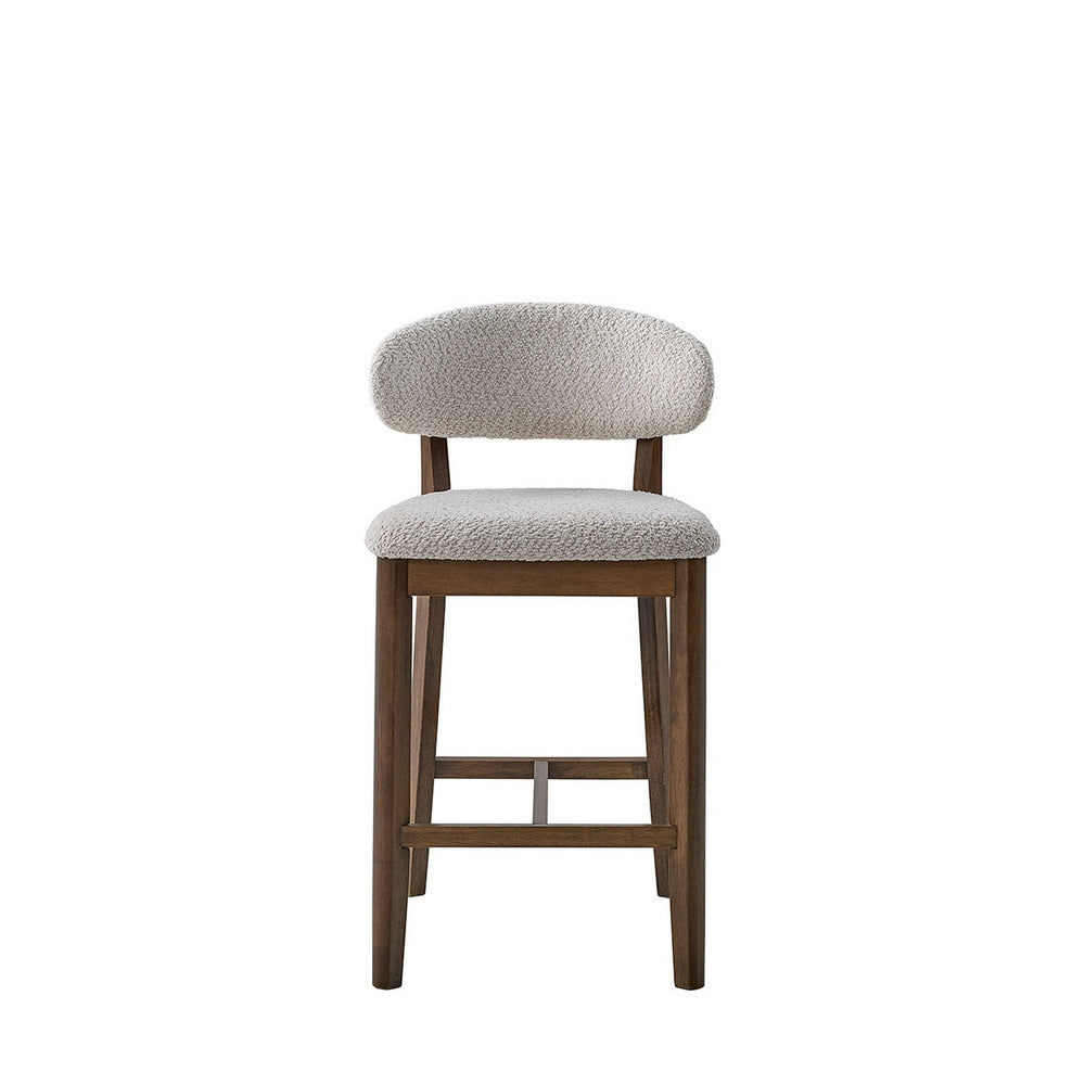 ACTU 26-inch upholstered counter stool in solid wood — view 11