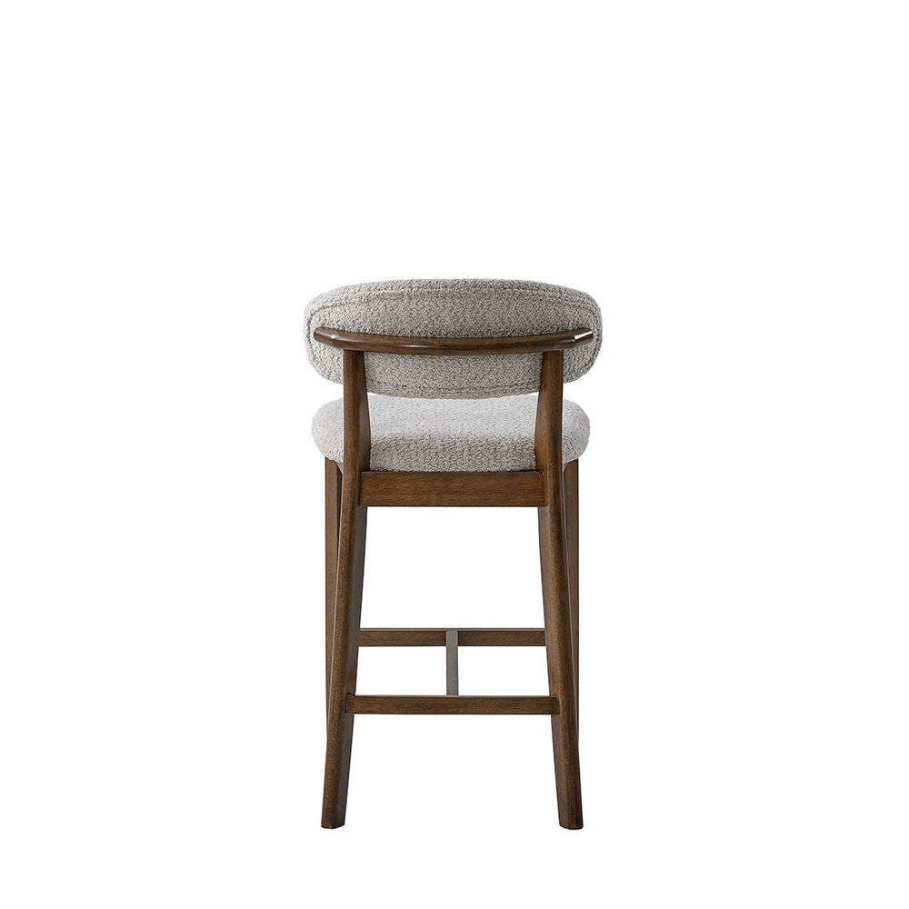 ACTU 26-inch upholstered counter stool in solid wood — view 12