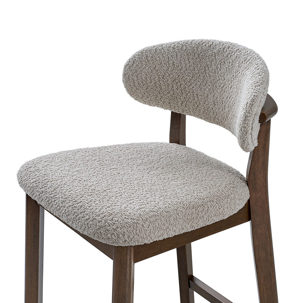 ACTU 26-inch upholstered counter stool in solid wood — view 14