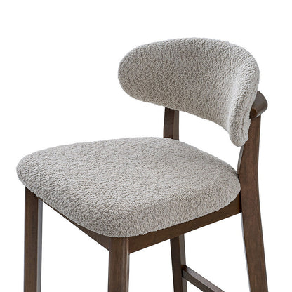 ACTU 26-inch upholstered counter stool in solid wood — view 14