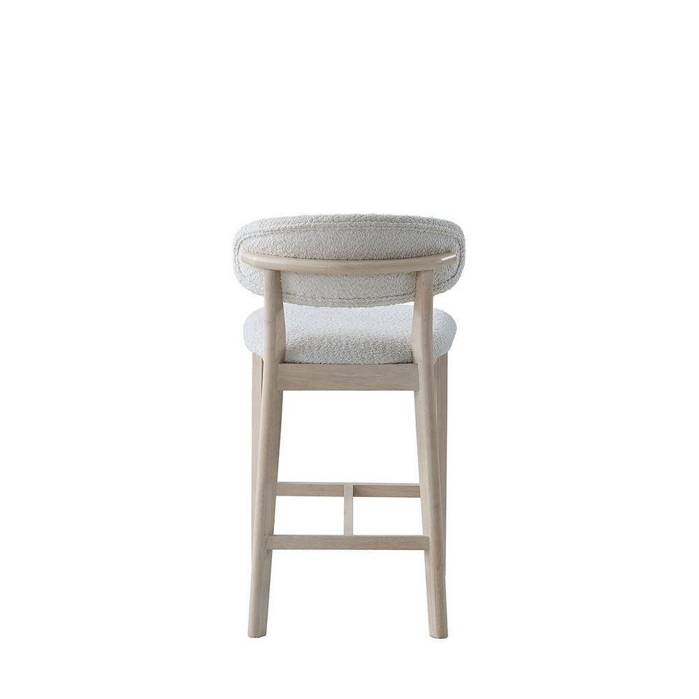 ACTU 26-inch upholstered counter stool in solid wood — view 7