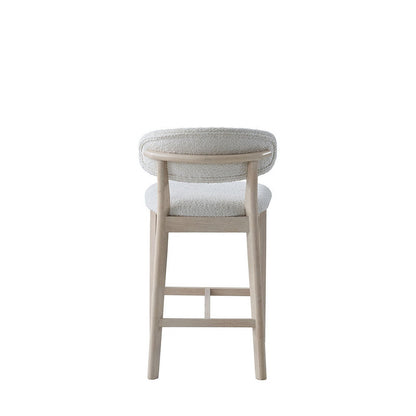 ACTU 26-inch upholstered counter stool in solid wood — view 7