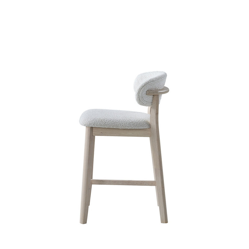 ACTU 26-inch upholstered counter stool in solid wood — view 8