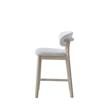ACTU 26-inch upholstered counter stool in solid wood — view 8