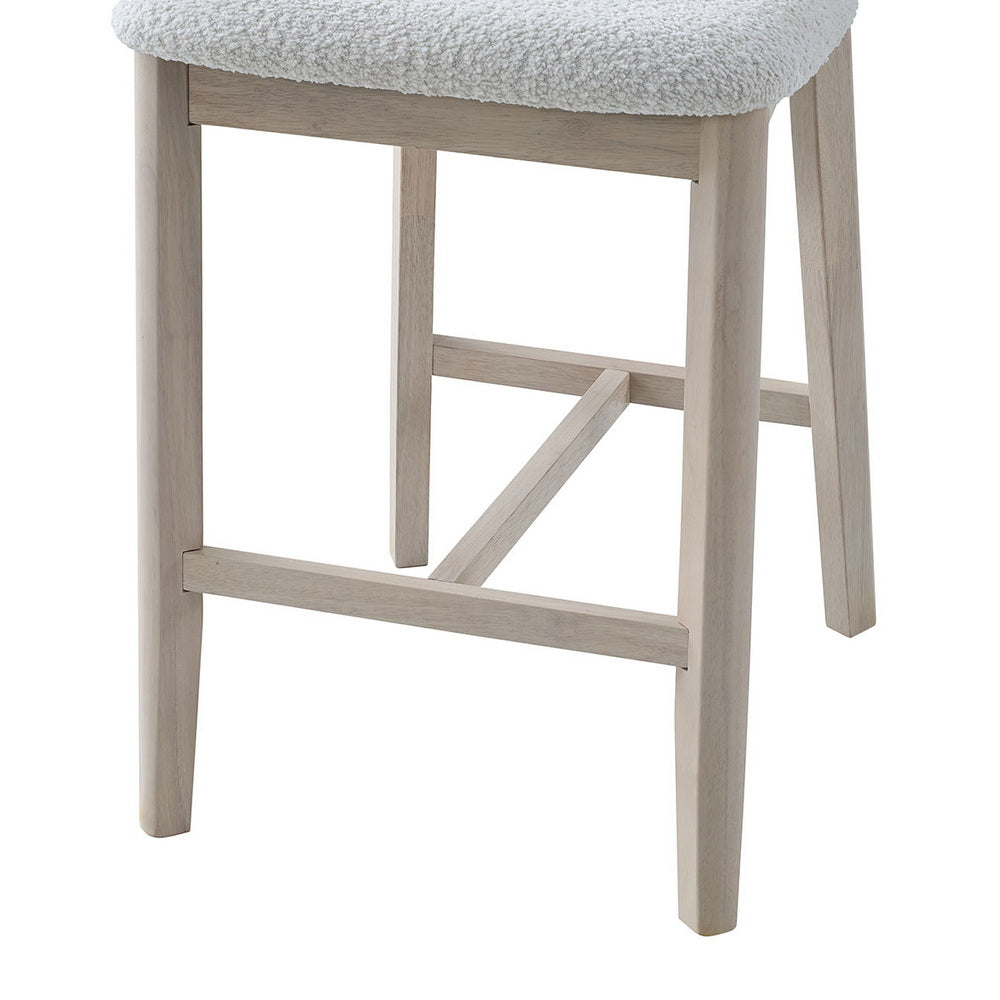 ACTU 26-inch upholstered counter stool in solid wood — view 9