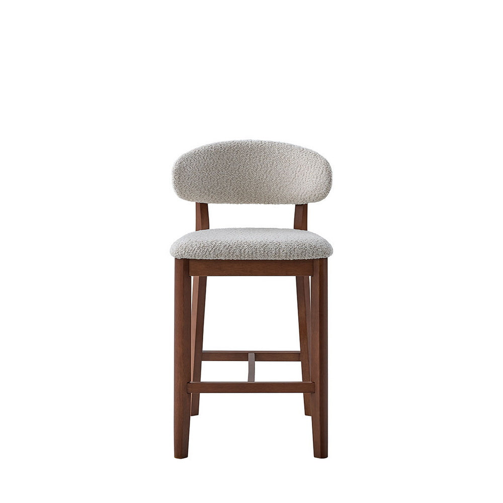 ACTU 26-inch upholstered counter stool in solid wood — view 19