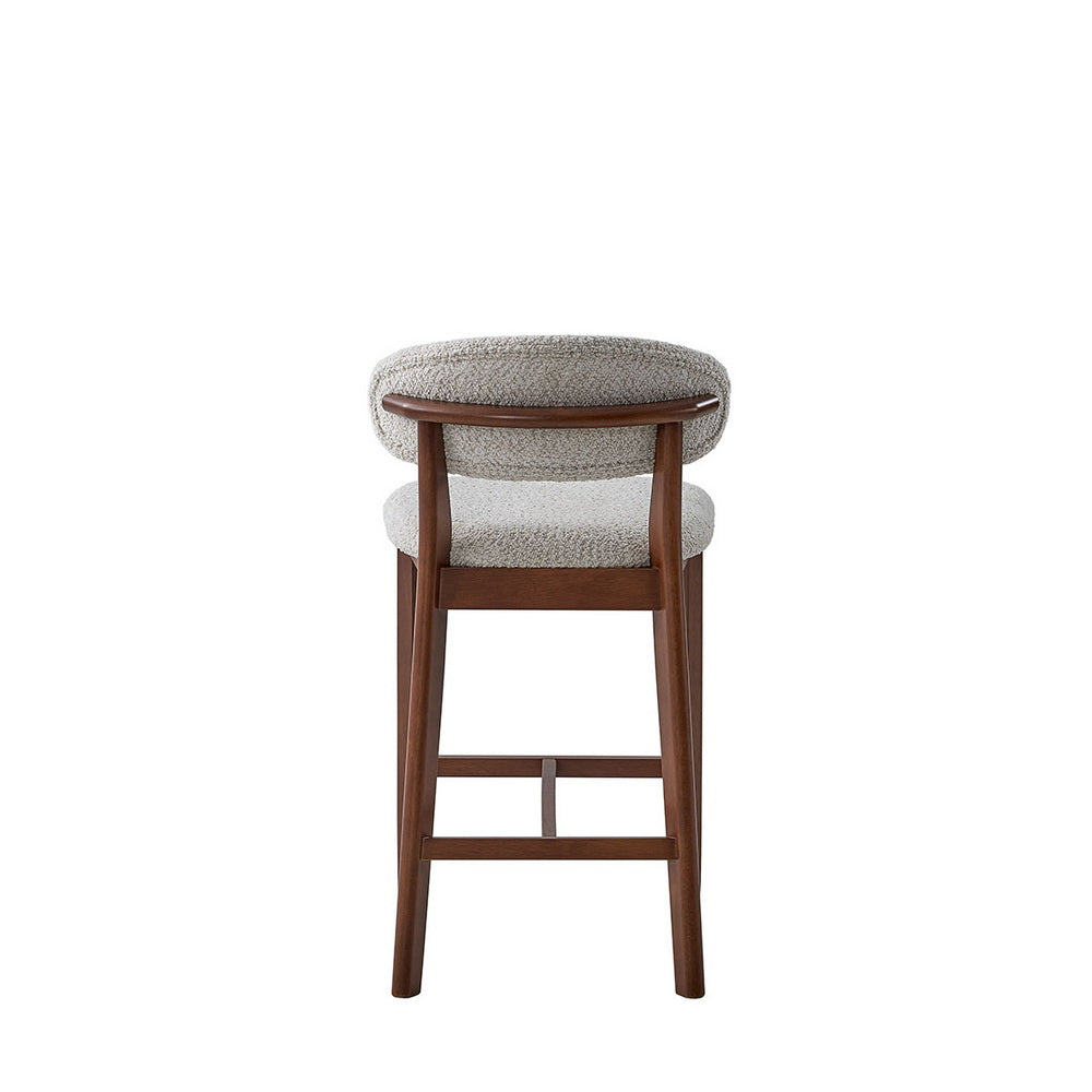 ACTU 26-inch upholstered counter stool in solid wood — view 20