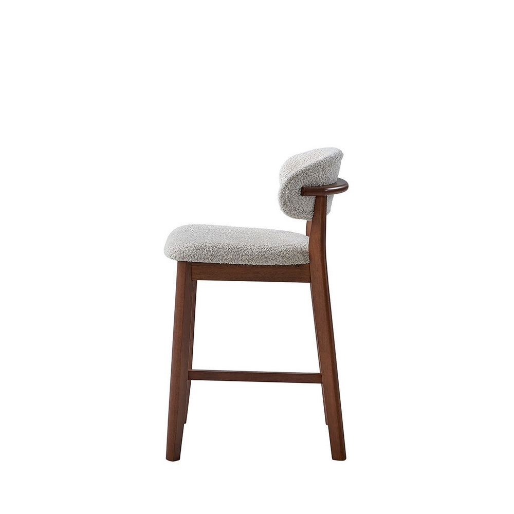 ACTU 26-inch upholstered counter stool in solid wood — view 21