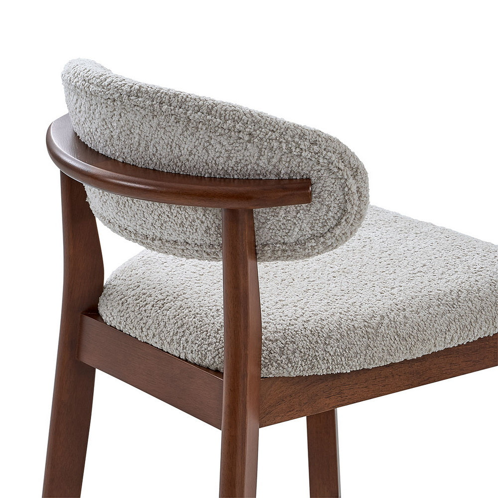 ACTU 26-inch upholstered counter stool in solid wood — view 22