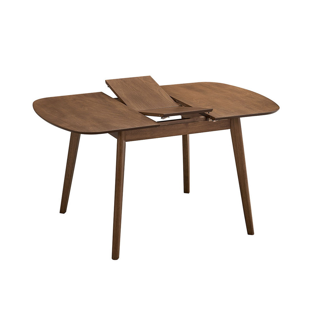 ACTU extendable dining table with butterfly leaf, walnut finish — view 2