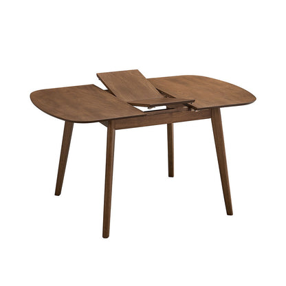 ACTU extendable dining table with butterfly leaf, walnut finish — view 2