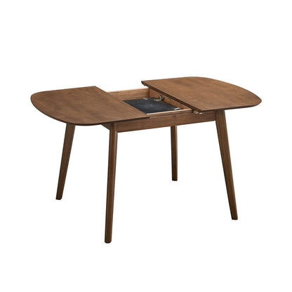 ACTU extendable dining table with butterfly leaf, walnut finish — view 3