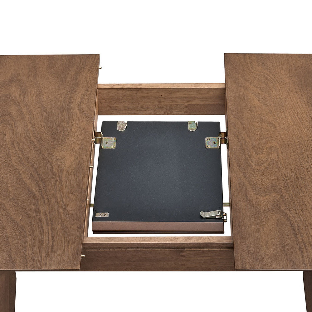 ACTU extendable dining table with butterfly leaf, walnut finish — view 4