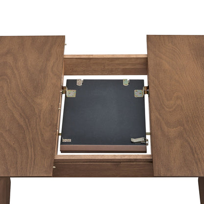 ACTU extendable dining table with butterfly leaf, walnut finish — view 4