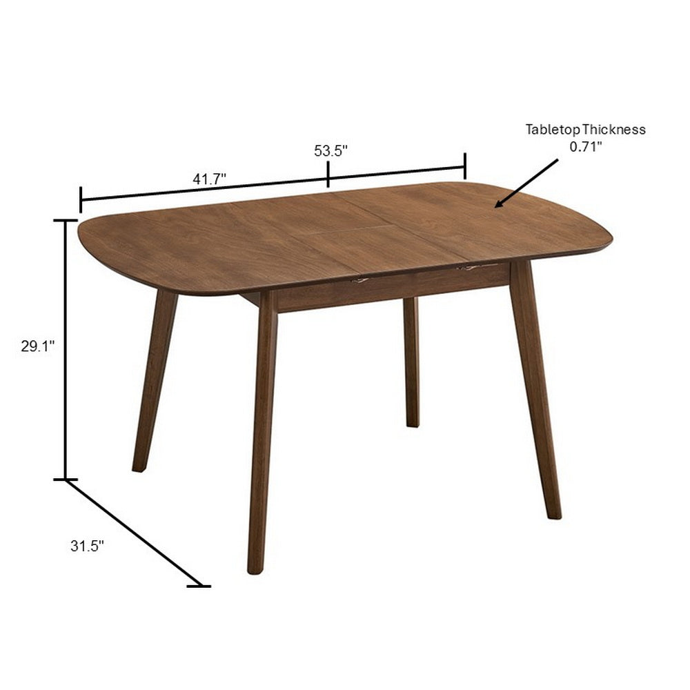 ACTU extendable dining table with butterfly leaf, walnut finish — view 7