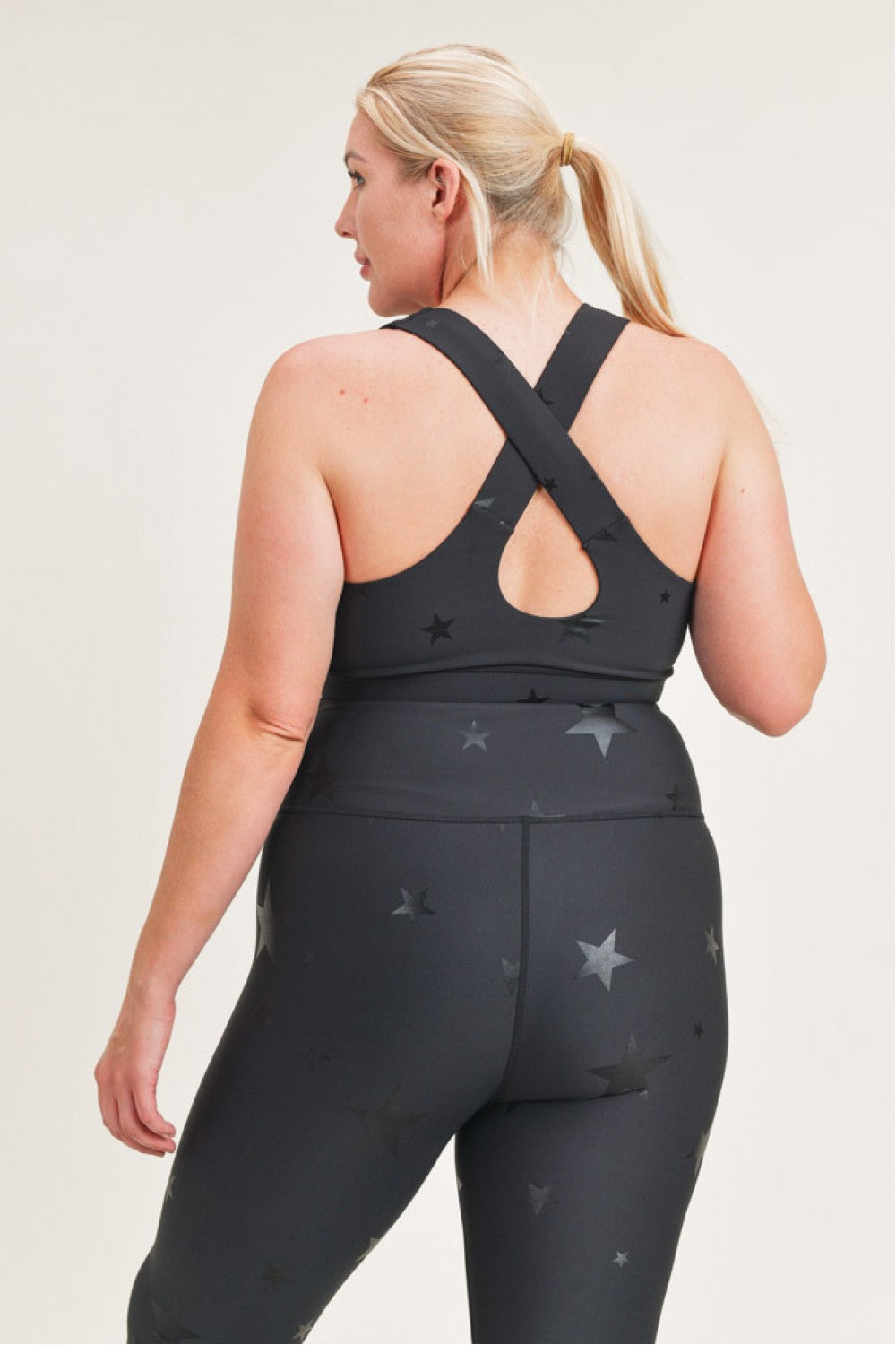 Fitkitty Culture Starlight star foil sports bra, alternate view 5
