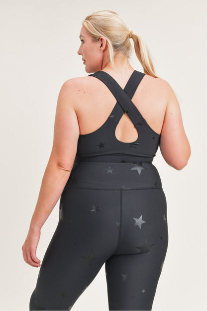 Fitkitty Culture Starlight star foil sports bra, alternate view 5