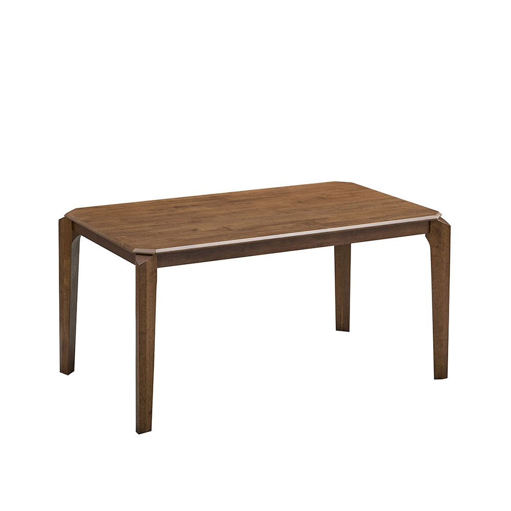 ACTU 59-inch solid rubberwood dining table set in walnut — view 8