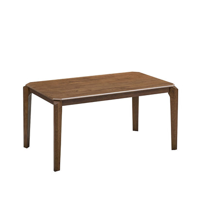 ACTU 59-inch solid rubberwood dining table set in walnut — view 8
