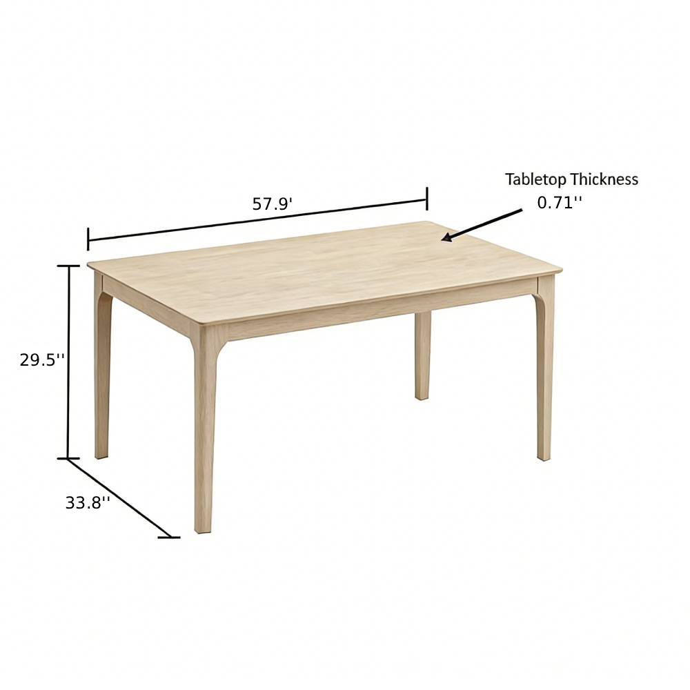 ACTU farmhouse dining table, table only — view 9